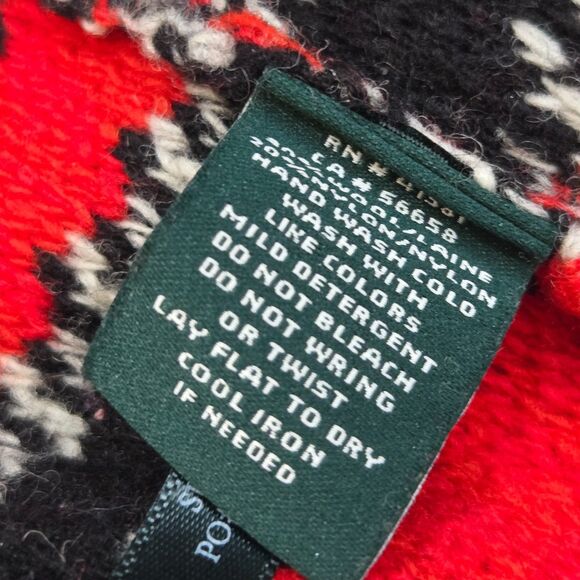 RALPH LAUREN Long Cardigan Sweater Womens XS Striped Wool Belt Cowl Neck LRL - Picture 7 of 10